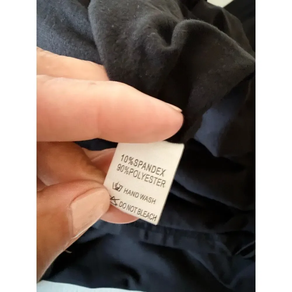 3 for $9 Black Evening Dress EUC long Back zipper M-L - Picture 5 of 6